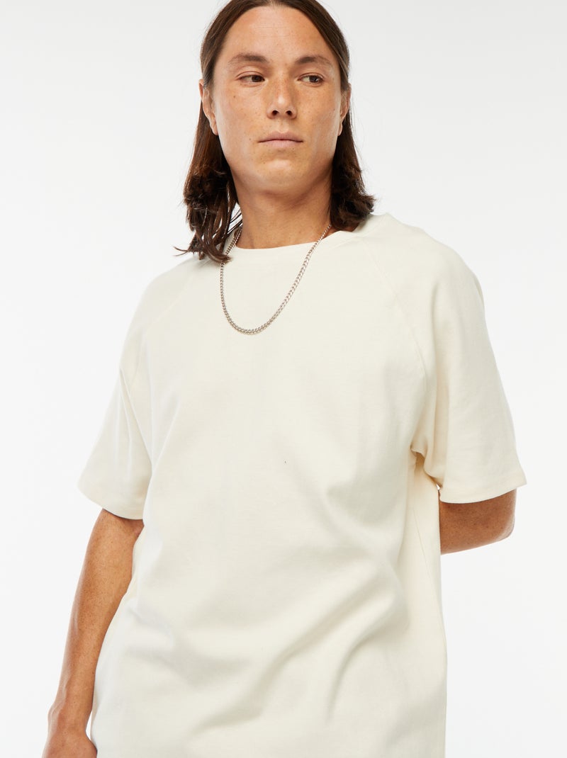 Effen, comfort-fit T-shirt met korte mouwen Wit - Kiabi