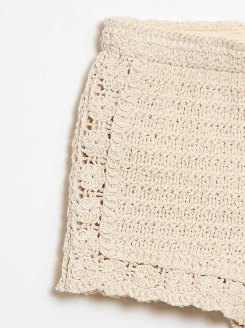 Effen crochetshort - Kiabi