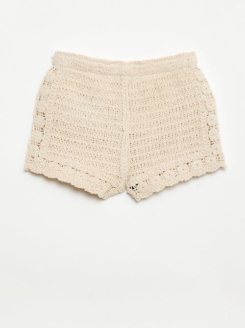 Effen crochetshort - Kiabi