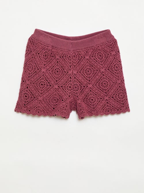 Effen crochetshort - Kiabi
