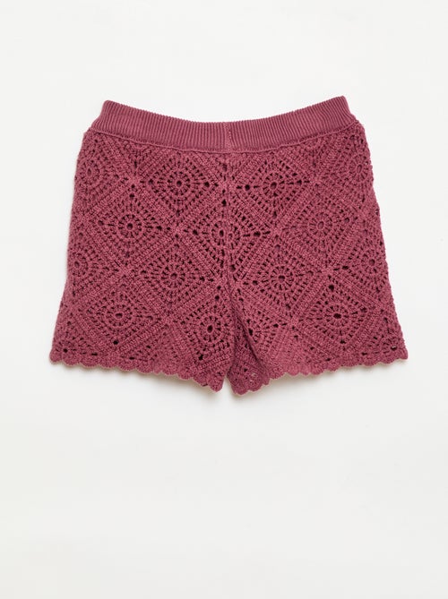 Effen crochetshort - Kiabi
