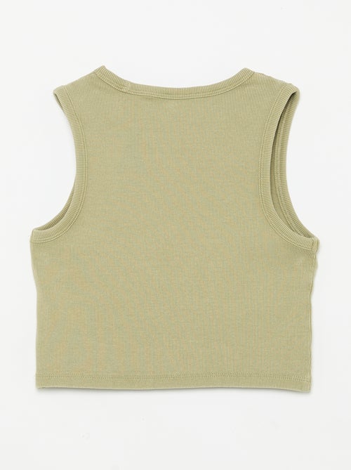 Effen débardeur van ribtricot - Kiabi