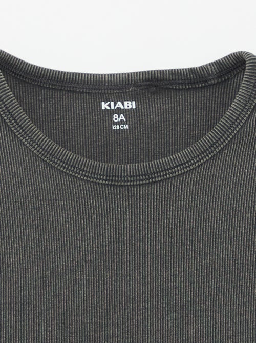 Effen débardeur van ribtricot - Kiabi