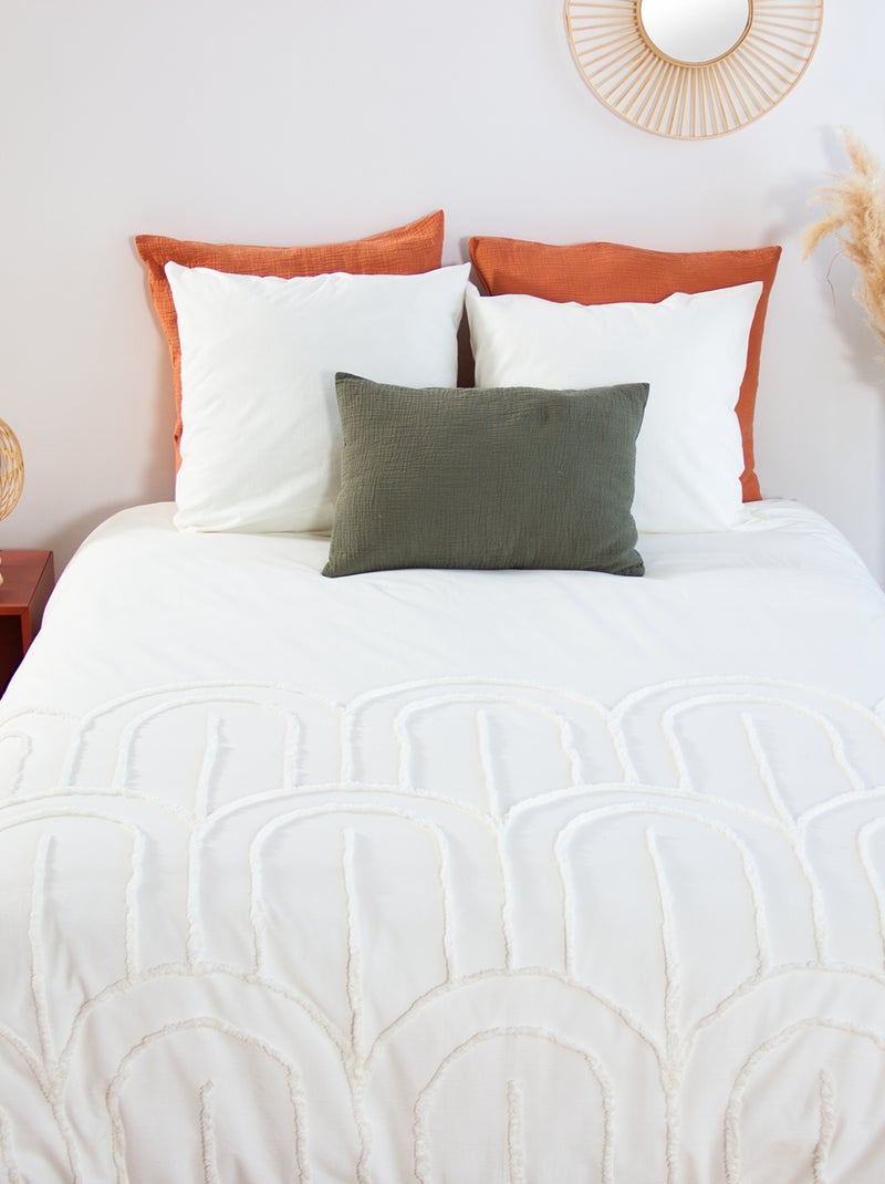 Effen dekbedset - Voor 2-persoonsbed Wit - Kiabi