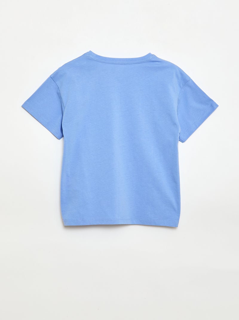 Effen 'Disney' 'Stitch' T-shirt van katoen Blauw - Kiabi