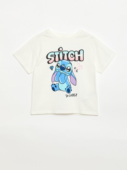 Effen 'Disney' 'Stitch' T-shirt van katoen - Kiabi