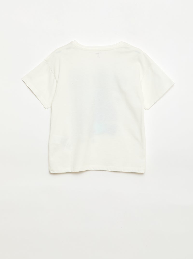 Effen 'Disney' 'Stitch' T-shirt van katoen Wit - Kiabi