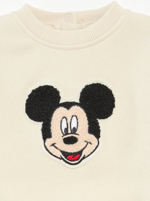 Effen Disney-trui met ronde hals en Mickey-print - - Kiabi
