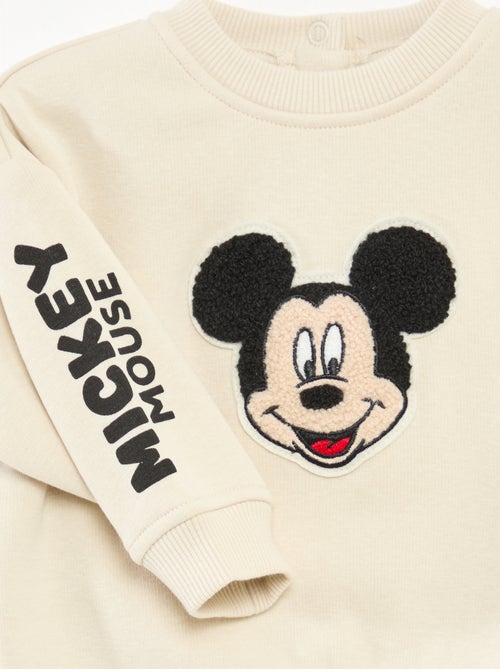 Effen Disney-trui met ronde hals en Mickey-print - - Kiabi