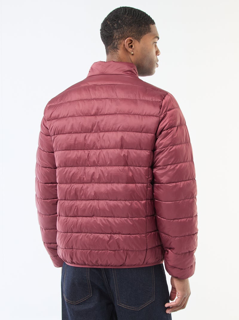 Effen donsjack van dunne stof Rood - Kiabi