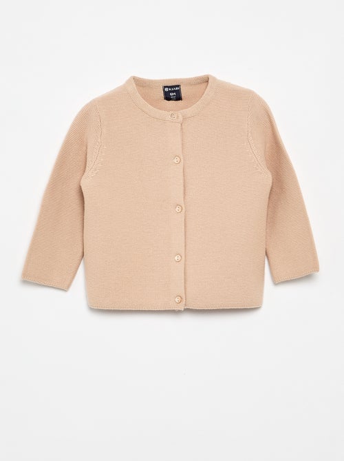 Effen fijngebreid vest - Kiabi