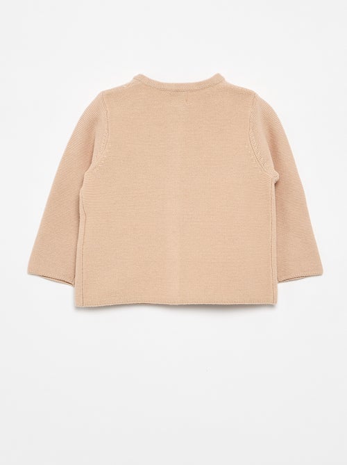 Effen fijngebreid vest - Kiabi