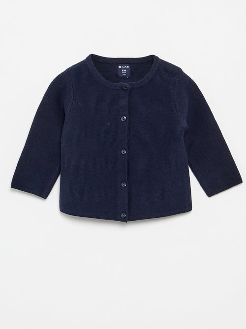 Effen fijngebreid vest - Kiabi