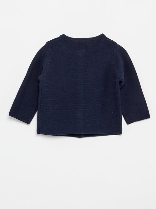 Effen fijngebreid vest - Kiabi
