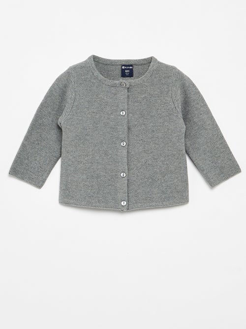 Effen fijngebreid vest - Kiabi