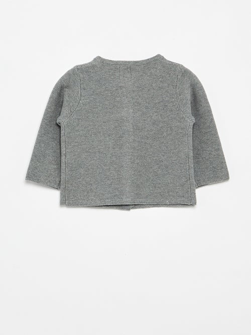 Effen fijngebreid vest - Kiabi