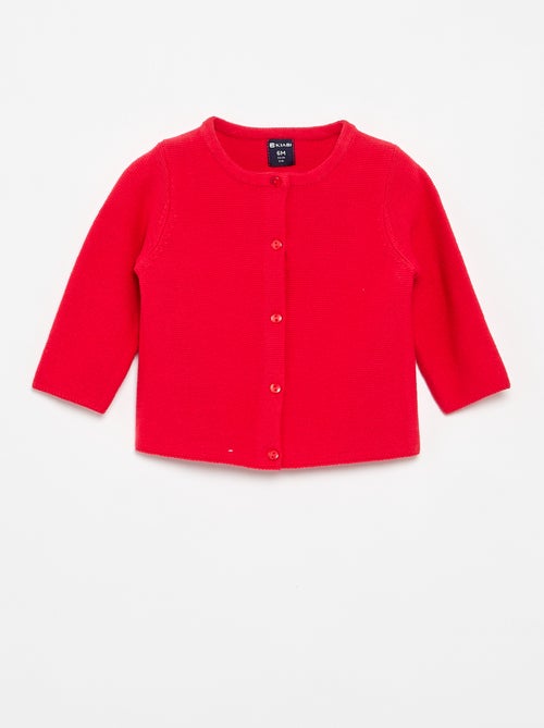 Effen fijngebreid vest - Kiabi