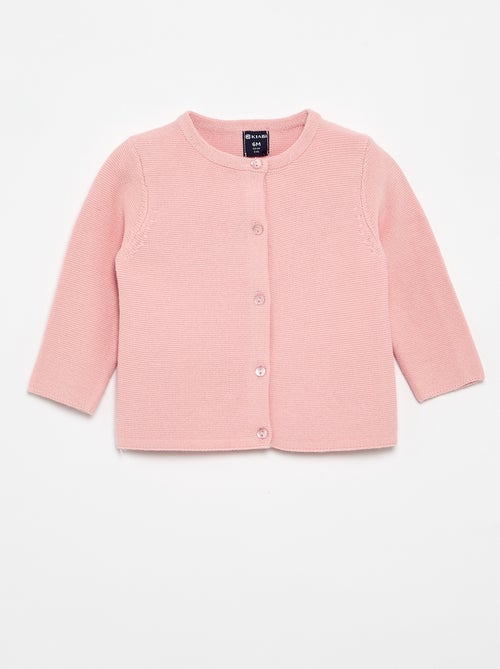 Effen fijngebreid vest - Kiabi