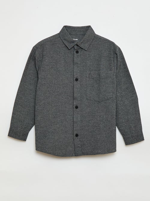 Effen flanellen overhemd - Kiabi