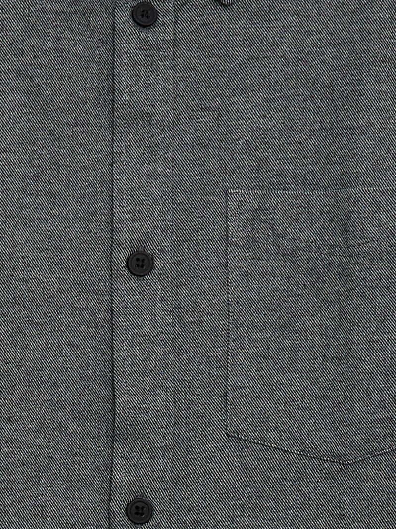 Effen flanellen overhemd Grijs - Kiabi