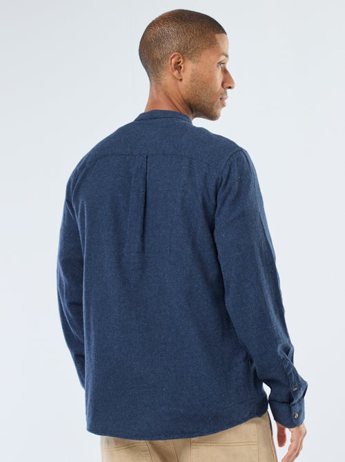 Effen, flanellen overhemd met Maokraag - Kiabi