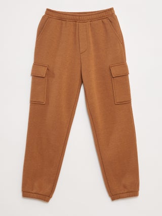 Effen fleece joggingbroek met zakken