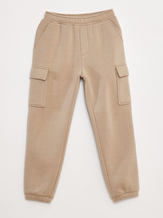 Effen fleece joggingbroek met zakken