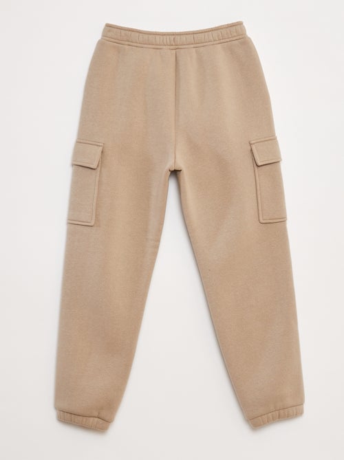 Effen fleece joggingbroek met zakken - Kiabi