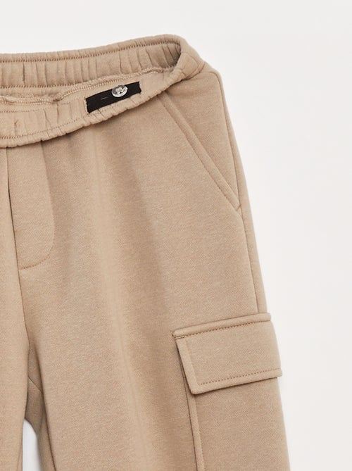 Effen fleece joggingbroek met zakken - Kiabi