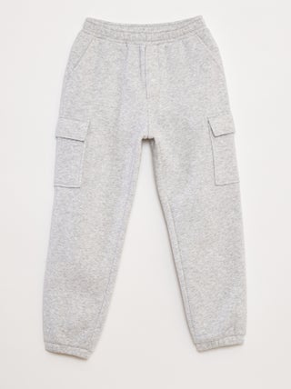 Effen fleece joggingbroek met zakken