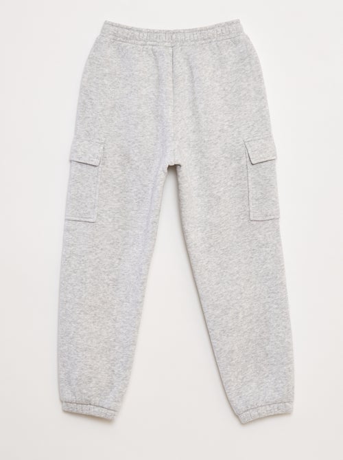 Effen fleece joggingbroek met zakken - Kiabi