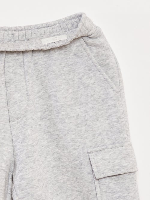 Effen fleece joggingbroek met zakken - Kiabi