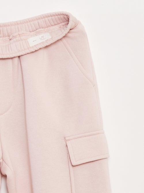 Effen fleece joggingbroek met zakken - Kiabi