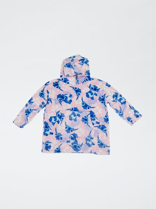 Effen fleece-plaidponcho 'Stitch' met capuchon voor kinderen - Kiabi Effen fleece-plaidponcho 'Stitch' met capuchon voor kinderen - Kiabi