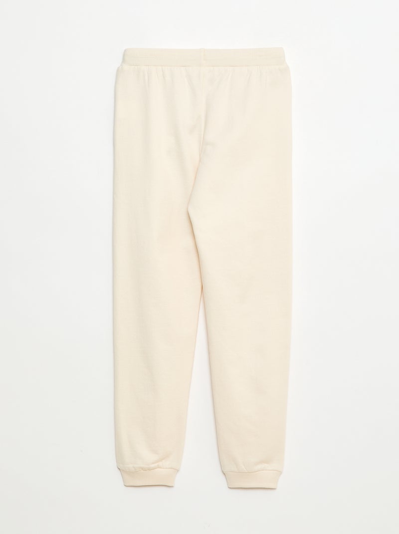 Effen fleecebroek met print 'Harry Potter' Wit - Kiabi