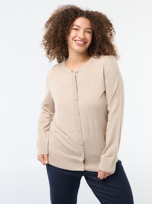 Effen gebreid vest - Kiabi