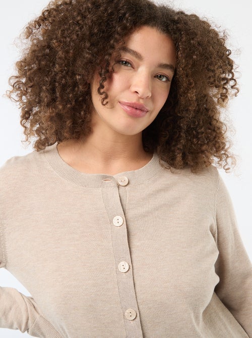 Effen gebreid vest - Kiabi