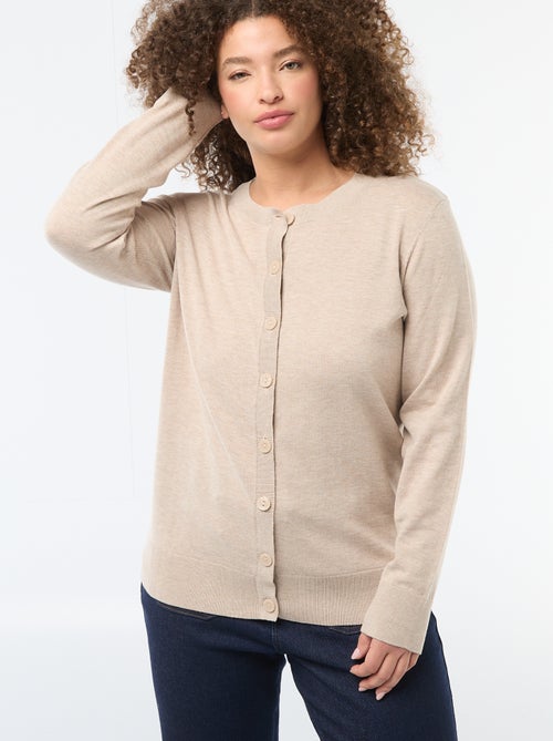 Effen gebreid vest - Kiabi