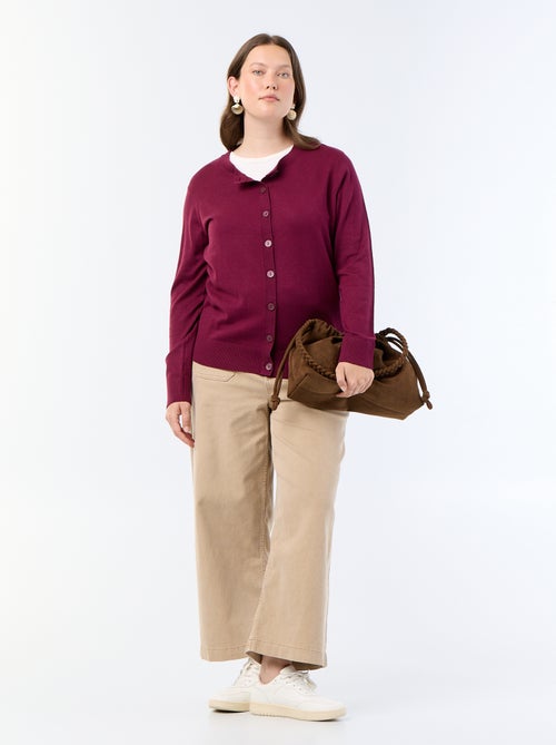 Effen gebreid vest - Kiabi
