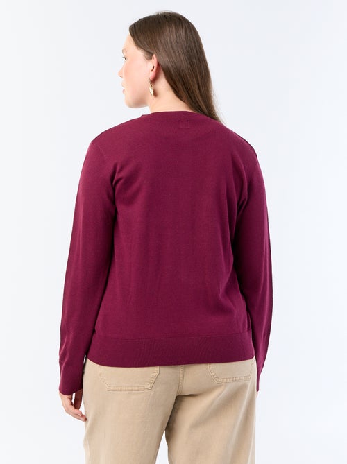 Effen gebreid vest - Kiabi