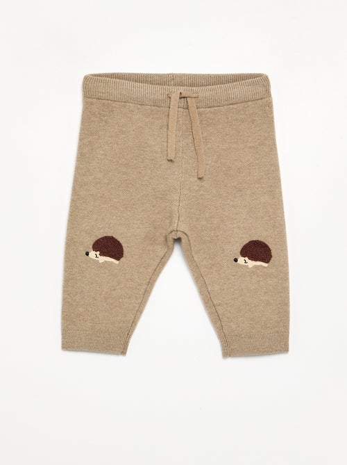 Effen gebreide broek - Kiabi