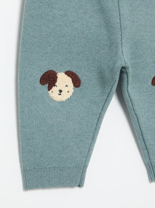 Effen gebreide broek - Kiabi