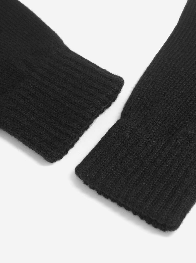 Effen gebreide handschoenen Zwart - Kiabi