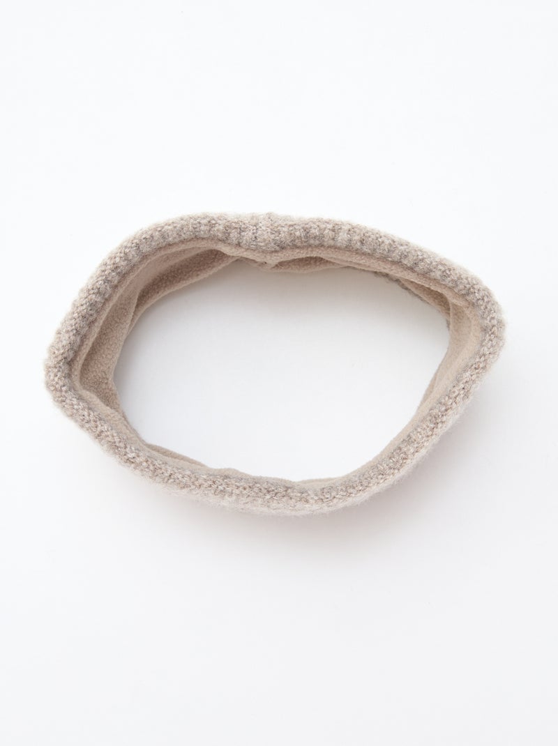 Effen gebreide snood Biege - Kiabi