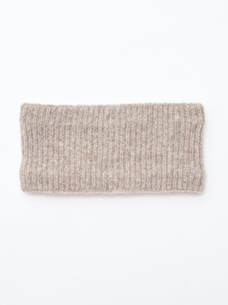 Effen gebreide snood Biege - Kiabi