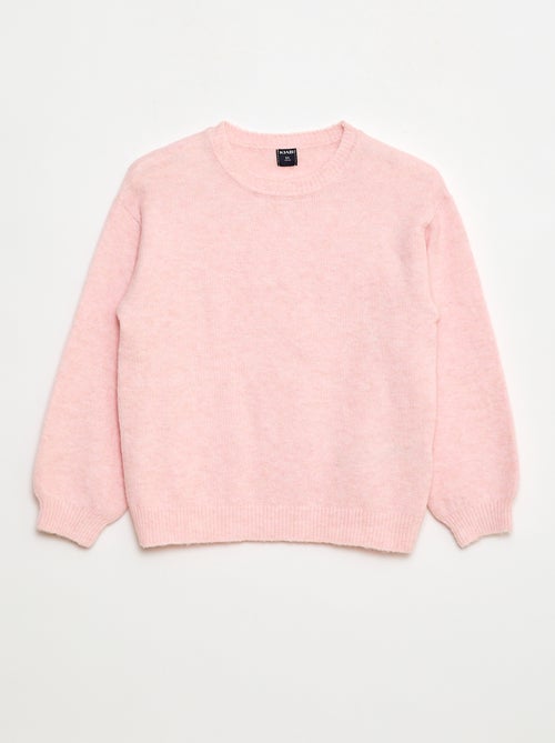 Effen, gebreide trui met ronde hals - Kiabi