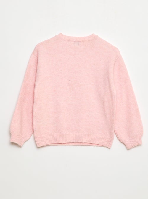 Effen, gebreide trui met ronde hals - Kiabi