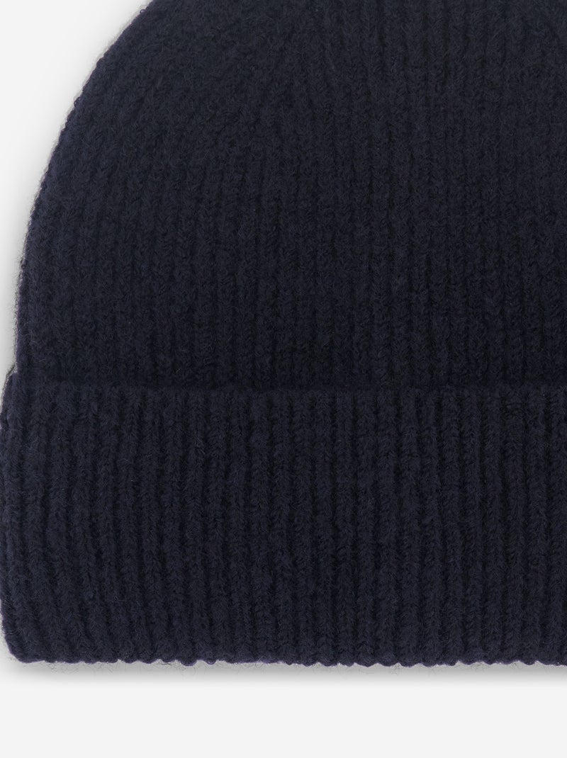 Effen geribde muts Blauw - Kiabi