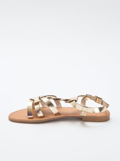 Effen gevlochten sandalen - Kiabi