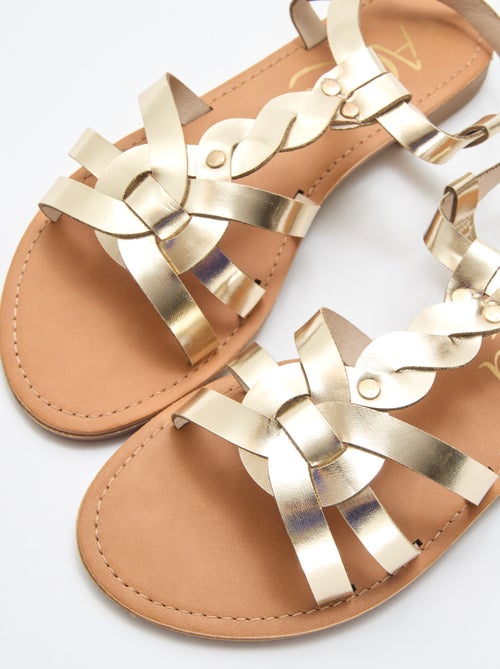 Effen gevlochten sandalen - Kiabi